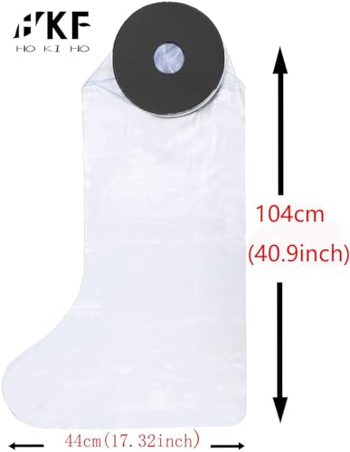 防水ギプスカバー足 防水シャワーカバー 足プロテクター 風呂保護 キャストカバー 繰り返し使える 骨折した脚、膝足、足首、傷、シャワーバス用 大人用-104CM