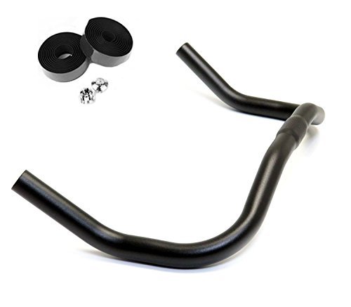 YuHaru 【YuHaru】 ブルホーンハンドル ドロップタイプ 410mm 25.4φ バーテープ 3×200cm 【オリジナルセット商品】