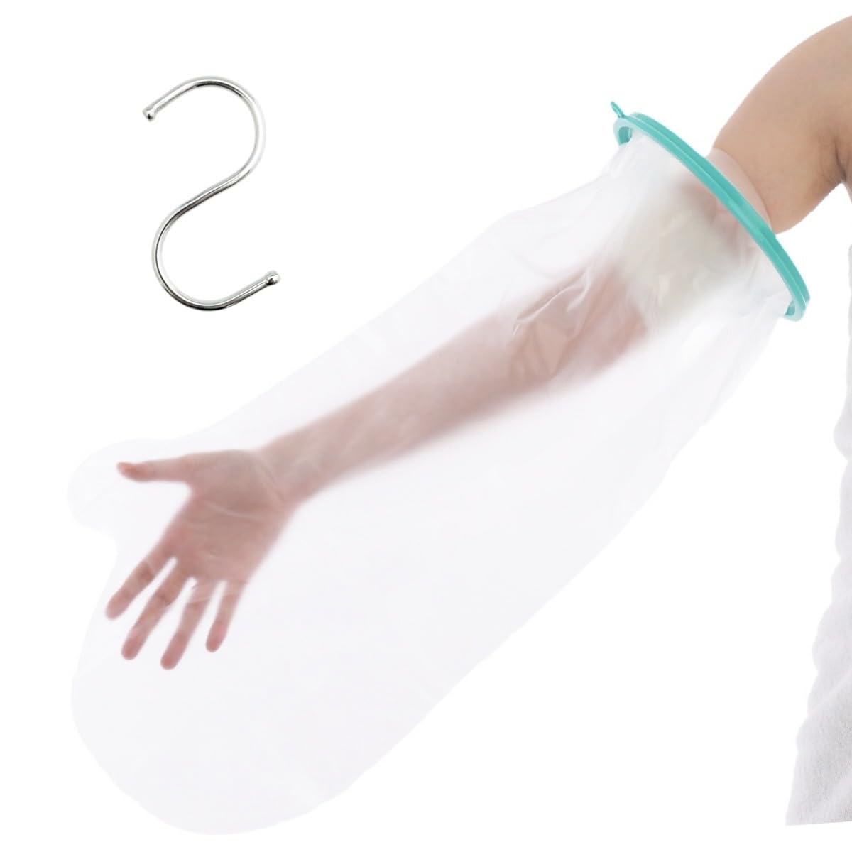 [TAKES] 医師推奨 ギプスカバー 防水 カバー ギブス 大人 新型 腕カバー アームカバー 骨折 お風呂カバー 繰り返し使える フック付き (腕用)