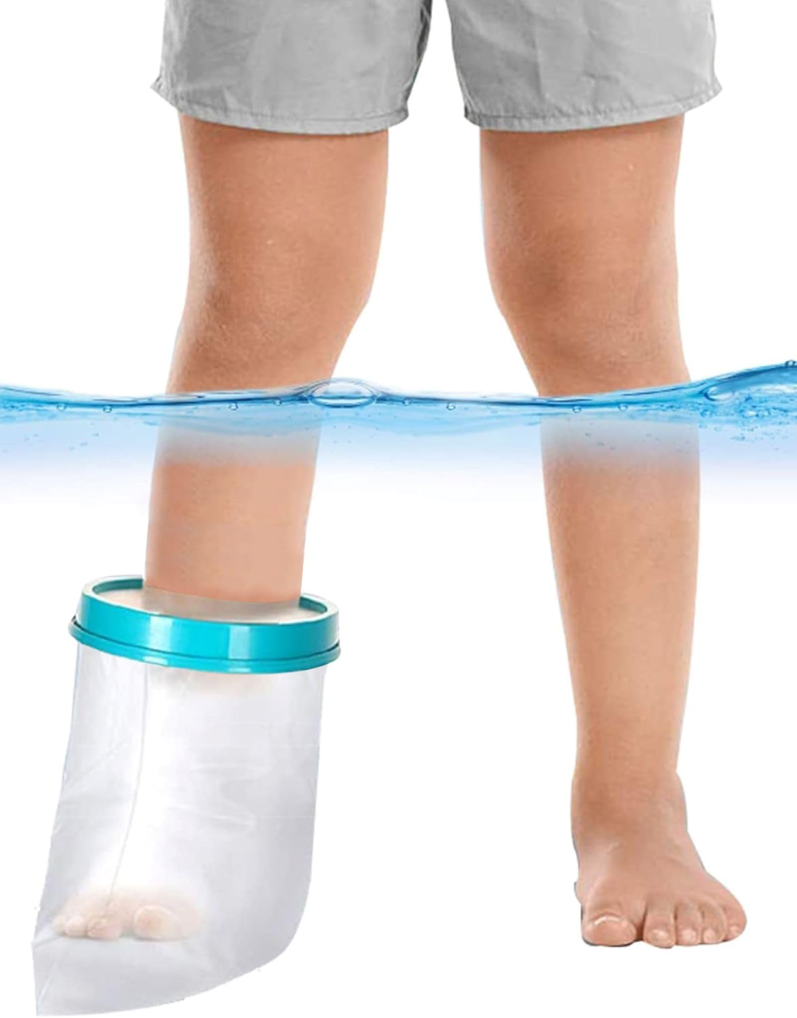 【YuHaru】 繰り返し使える ギブスカバー 防水シャワー 包帯カバー 子供の足首用