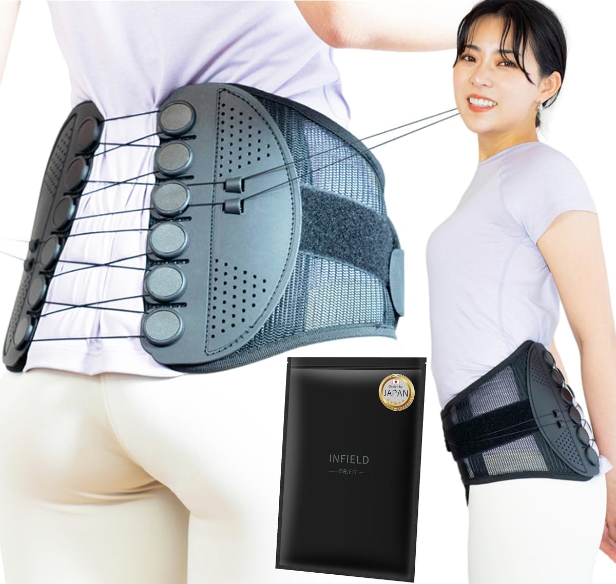 ノーブランド品 腰サポーター 薄型 軽量 腰痛ベルト 骨盤ベルト 腰 骨盤 二重加圧式 ズレにくい 通気性 スポーツ 作業 脱着簡単 男女兼用 ワンサイズ 簡単装着